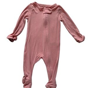Cloud Island Pink Footed Zipper One Piece Pajamas, Newborn
